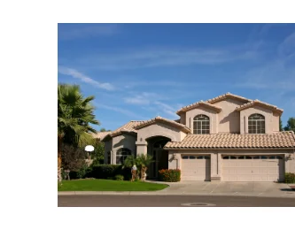 Arizona suburban home with blue sky